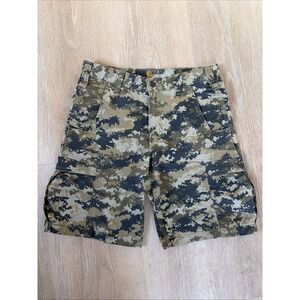 Carhartt Mens Relaxed Fit Digital Camo Cargo Shorts Green Brown Workwear 31